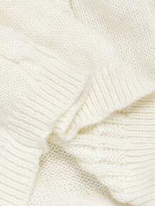 Skyraze Women's Solid Color Drawstring Off Shoulder Casual Sweater In Fall/Winter - Apricot - View 5
