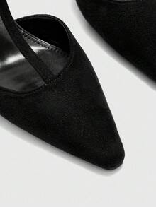 CUCCOO BIZCHIC Women's Fashion Patent Leather Ankle Strap Classic Comfortable Low Heel Pointed Toe Flats, Versatile For Commute, Date, Party, Holiday, Wedding - Black - View 7
