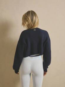 Aralina Leisurewear Fall / Winter Knitted Ribbed Ballon Sleeve Active Shrug Gym Workout Airport Outfit