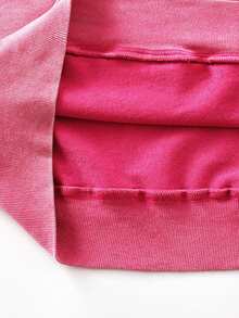 ROMWE MEN Street Life Spring Casual Graphic Pink Men's Kpop Washed Vintage Applique Embroidered Hoodie Sweatshirt, Streetwear, For Fall, Y2K - Pink - View 5
