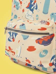 TOM & JERRY X SHEIN Women's Cartoon Pattern Cute & Fashionable Backpack - Multicolor - View 4