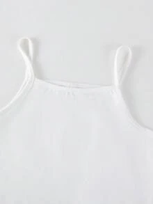 SHEIN Explorewe 3 件套女童休闲连帽衫、吊带背心和运动裤套装，时尚印花设计，适合日常休闲装、学校装、春秋季 - 綠色 - 查看 3