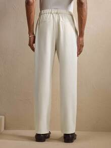 Men's Fashionable Versatile Solid Color Suit Pants - White - View 6