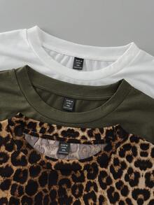 SHEIN LUNE Camiseta ancha y versátil de talla grande, sencilla y casual, para vacaciones de verano, atuendos de playa y festivales, camiseta básica para mujer