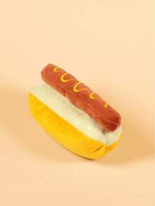 Plush Squeaky Dog Toys, Durable Chew Toys For Dogs Teeth Cleaning, Hamburger, Fried Chicken, Fries, Pizza Shaped Pet Toys For Dog Play And Stress Relief - Multicolor - View 16