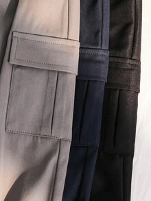SHEIN Bộ 3 quần dài mềm mại, thoải mái, đa năng cho bé trai, thích hợp mặc hàng ngày, đi học, đi chơi, thể thao, mùa xuân và mùa thu - Nhiều màu - Xem 4
