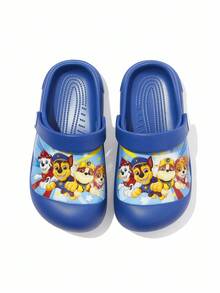 SHEIN | PAW Patrol 可爱卡通印花图案蓝色男童儿童花园拖鞋，适合幼儿和儿童，透气速干水鞋，轻便耐用的EVA材质，男女通用，室内外均可穿着，可用作拖鞋、凉鞋，图案包括Chase、Rubble和Skye。 - 藍色 - 查看 7