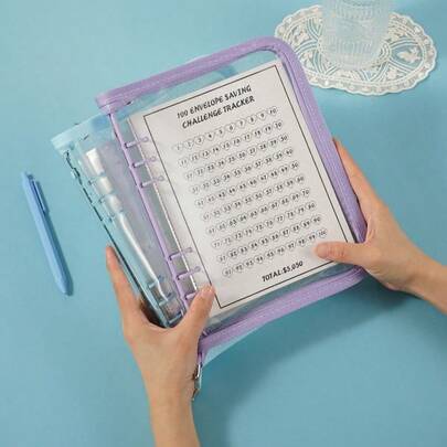 Túi đựng đồ PVC có khóa kéo, Hộp đựng mỹ phẩm, Túi đựng trang sức tiện dụng chống bụi, chống oxy hóa kiểu khóa kéo, Album ảnh rời A5 có khóa kéo lấp lánh, Sổ nhật ký rời A5 có khóa kéo, Đồ dùng học tập, Đồ dùng học tập