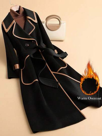 Ellevyn Plus Size Women Mottled Lapel Long Sleeve Double-Breasted Contrast Color Edge Casual Woolen Coat,With Pockets,Fall Clothes For Women,Comfortable And Warm From The Cold,Comfortable And Warm From The Cold,2025 New,Plus Size Women Long Sleeve Pockets Casual Coat,Fall Women Clothes, Winter Clothes For Women,Vintage,Going Out Outfits,Fall Outfits,Trench Coat,Winter For Women,Fall Clothes Plus Size, Office Outfits For Women,Fall Outfits For Women,Classy Outfits For Women,Women's Fall Clothes,Office,Halloween,Halloween Costumes,Halloween Clothes,Halloween Clothes Women,Fall Tops,Old Money Style Women,Fall Clothes For Women,Women's Winter Coat,Winter Clothes For Women,Warm Coats For Women