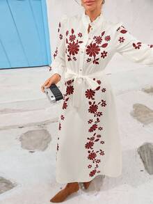 Vivid Eden Women's Casual Floral Print Dress For Vacation - Multicolor - View 6