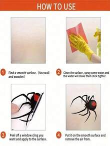 BRUP 黑色恐怖城堡蝙蝠鬼南瓜稻草人乌鸦万圣节窗户贴纸可移除卧室客厅走廊礼物冰箱装饰墙贴家居装饰万圣节装饰秋季装饰房间装饰万圣节装饰万圣节装饰 - 彩色 - 查看 6