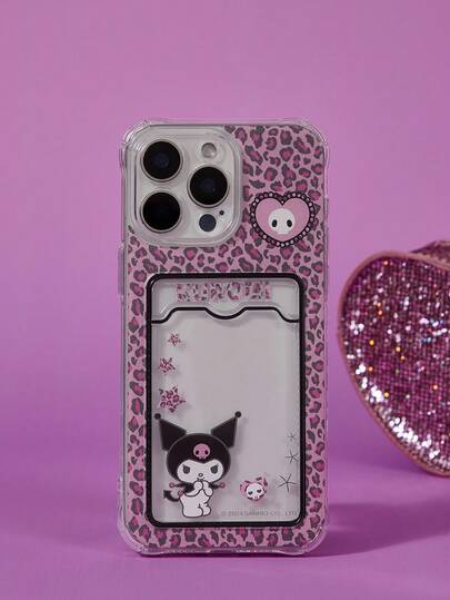 HELLO KITTY AND FRIENDS | SHEIN Cartoon & Leopard Print Pattern Detachable Phone Case ,Compatible With IPhone