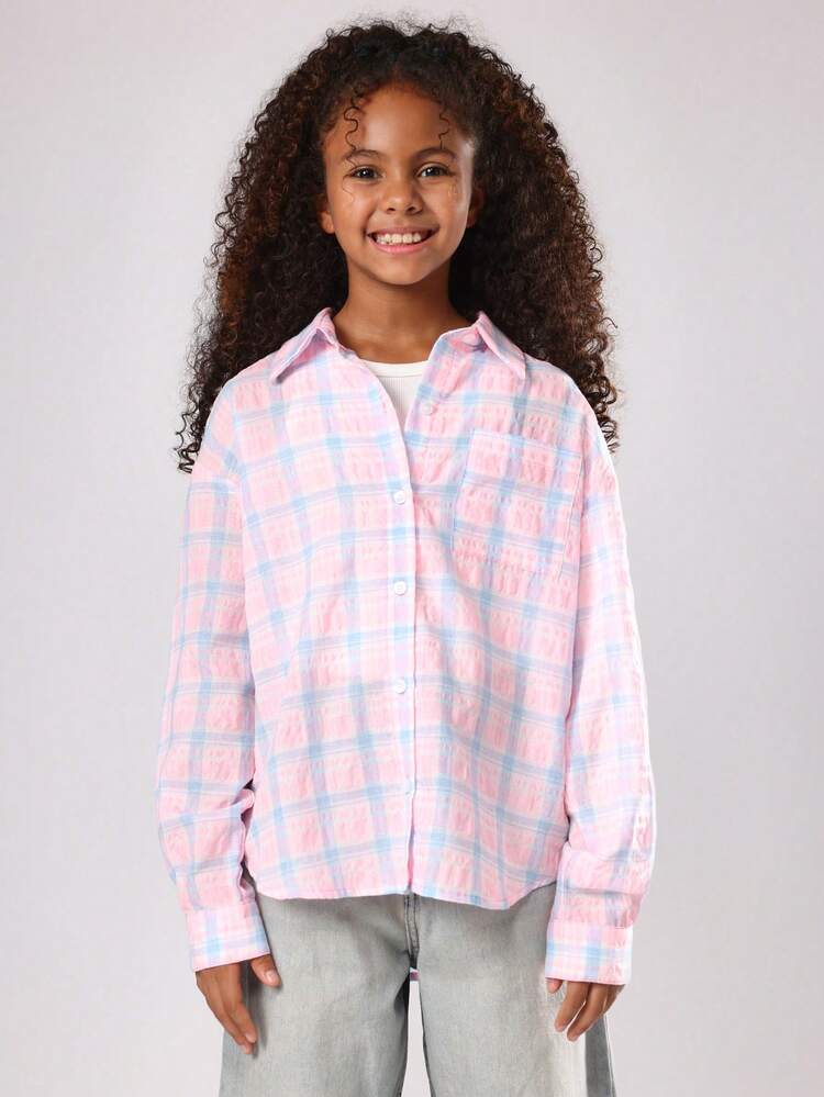 Oversized Plaid Button Down Shirt