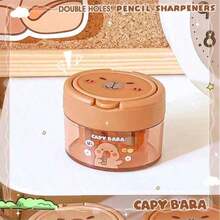 1pc/Capybara Funny Flip-Top Dual Hole Pencil Sharpener, Student Cartoon Creative Mini Pencil Sharpener, Pencil Sharpener & Trimmer Suitable For School Pencils, Home Party Small Gift (Random Style) - Multicolor - View 7