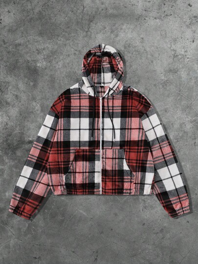 Street Life بلوزة رياضية مقلمة مع كابوشون للرجال، بأسلوب الشارع الأمريكي الكاجوال، للخريف/الشتاء