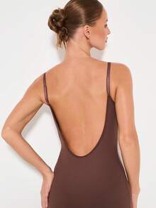 KIZN Váy ngủ mini ôm sát cơ thể, trang phục dạ hội, câu lạc bộ, tiệc tùng mùa hè, đêm đi chơi - màu nâu - Xem 5