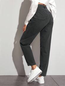 EMERY ROSE Plus Size Casual Vacation Washed Denim Jeans - Light Grey - View 2