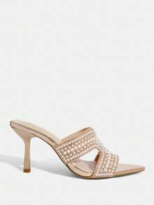 CUCCOO TILAWA Women's Fashionable Champagne Color Sexy High Heel Sandals - Champagne - View 4
