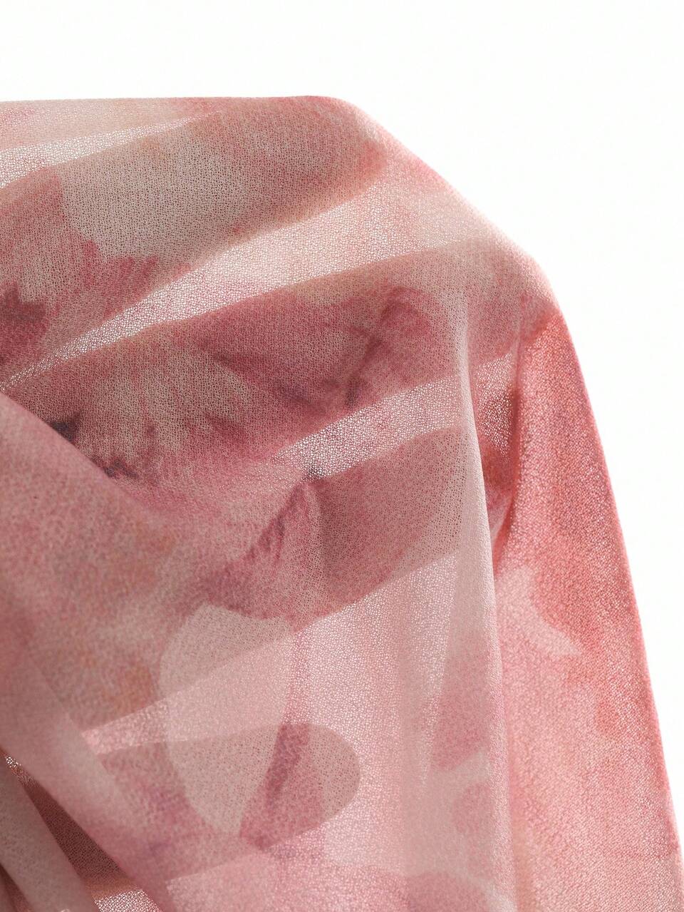 Floral Print Lantern Sleeve Tie-Waist Shirt For Spring And Summer Valentine Valentine's Day Long Sleeve Top Valentine's Day