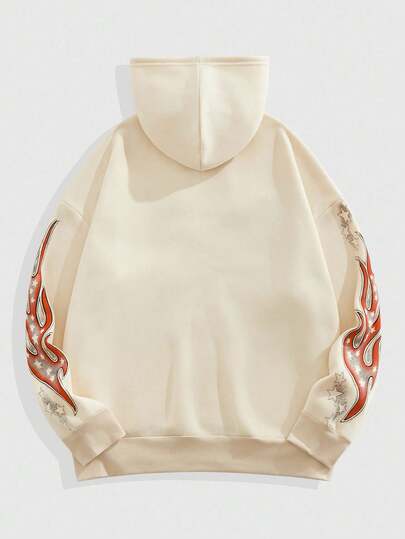 TEENAGE MUTANT NINJA TURTLES X ROMWE Men's Fall Cartoon Graphic Hooded Sweatshirt, Autumn/Winter