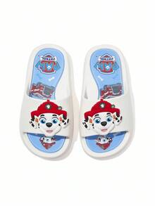SHEIN | PAW Patrol 可爱卡通白色男女童拖鞋，速干、轻便、耐用的EVA材质，男女通用，适合居家、浴室、游乐场、游泳池、海滩等室内外穿着。 - 白色 - 查看 7
