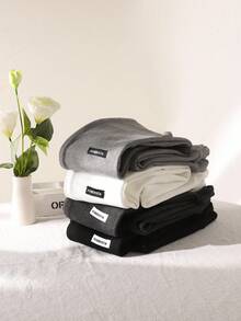 4件套少女紧身休闲舒适中腰保暖打底裤套装 - 彩色 - 查看 2