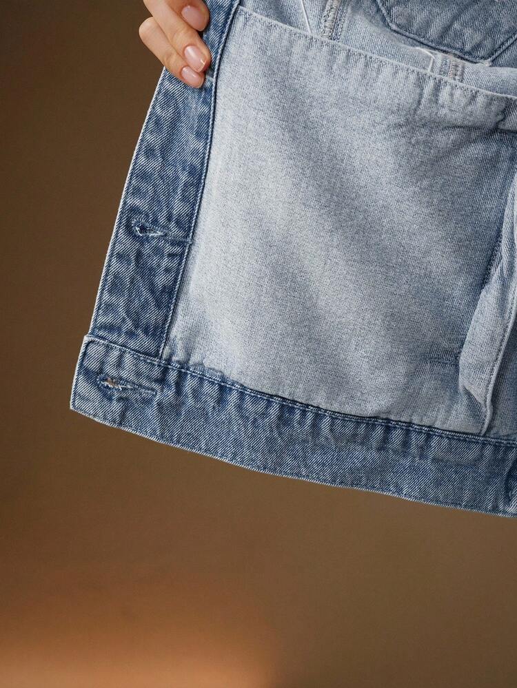 Handcrafted Rhinestone Embellished Denim Jacket For Women