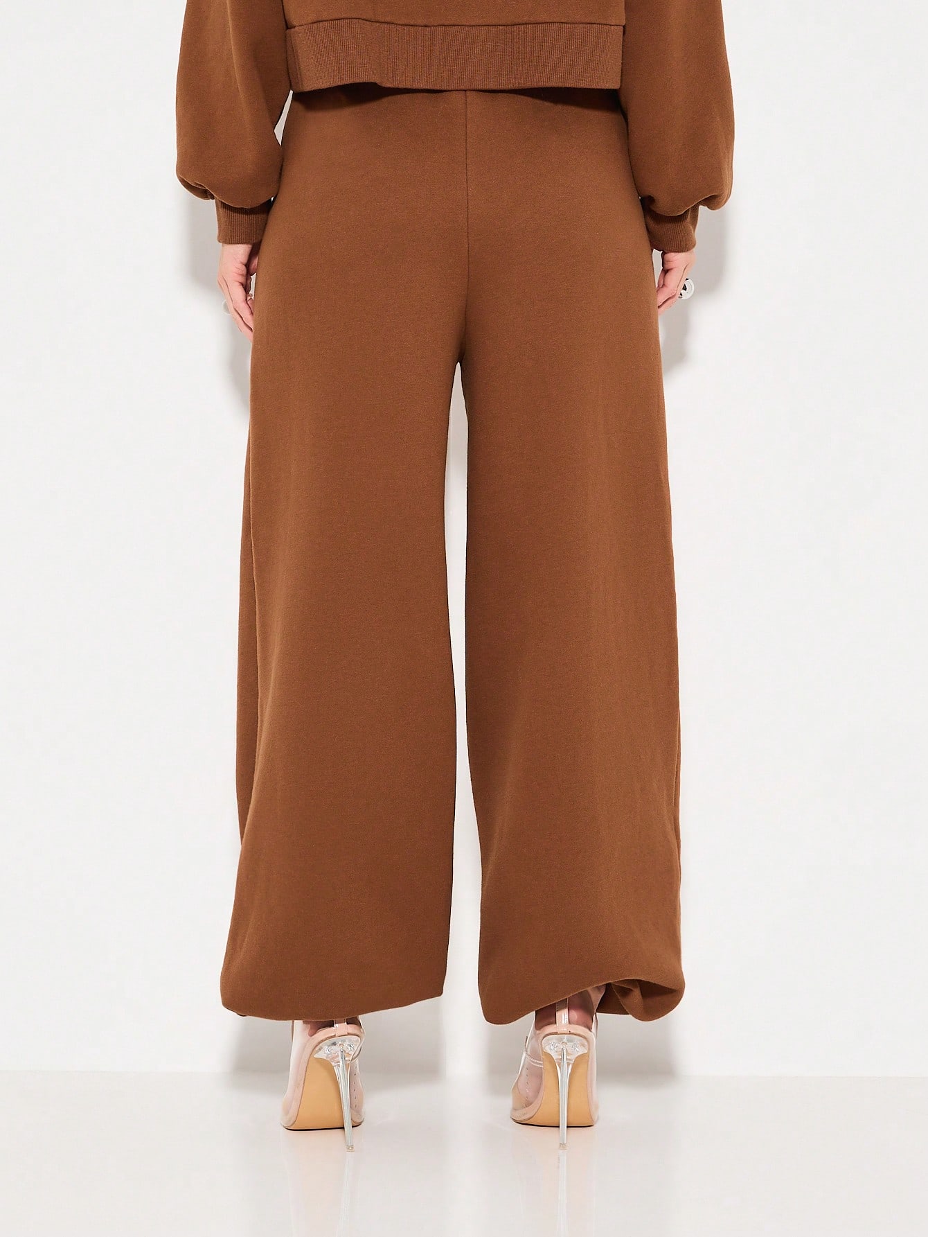 KIZN Jogginghose mit hoher Taille und weitem Bein und Seitentaschen
