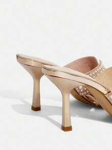 CUCCOO TILAWA Women's Fashionable Champagne Color Sexy High Heel Sandals - Champagne - View 6
