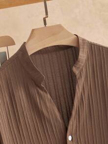 Manfinity NXTstreet 2 件套男士休闲格子衬衫和裤子休闲套装，2 件套度假套装，舒适服装 - 彩色 - 查看 4