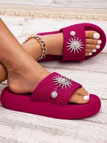 Women Slides - Hot Pink - View 2