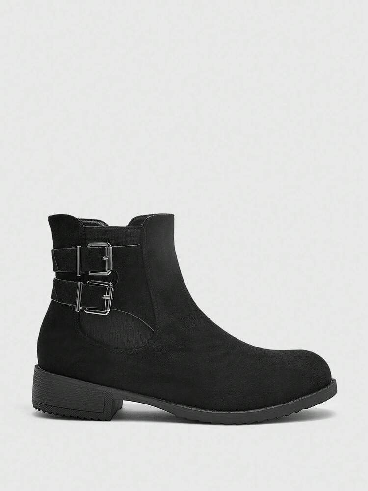 CUCCOO BIZCHIC Casual Minimalist Side Zipper Women Ankle Boots, Versatile For Commuting