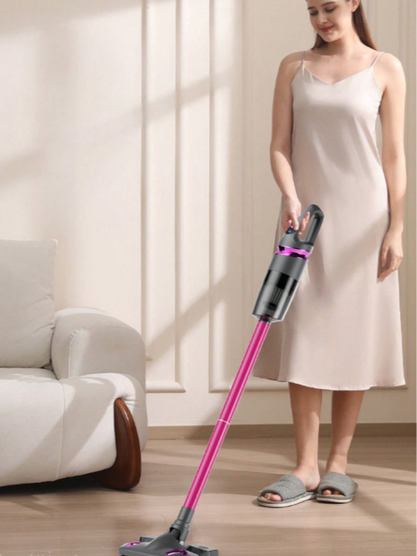 مكنسة كهربائية لاسلكية قوية – مضادة للتشابك – صندو...