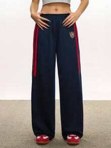 Rina Fox 2025秋冬女装时尚松紧腰带宽松运动裤 - 藏蓝色 - 查看 4