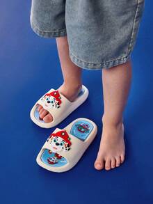 SHEIN | PAW Patrol 可爱卡通白色男女童拖鞋，速干、轻便、耐用的EVA材质，男女通用，适合居家、浴室、游乐场、游泳池、海滩等室内外穿着。 - 白色 - 查看 9