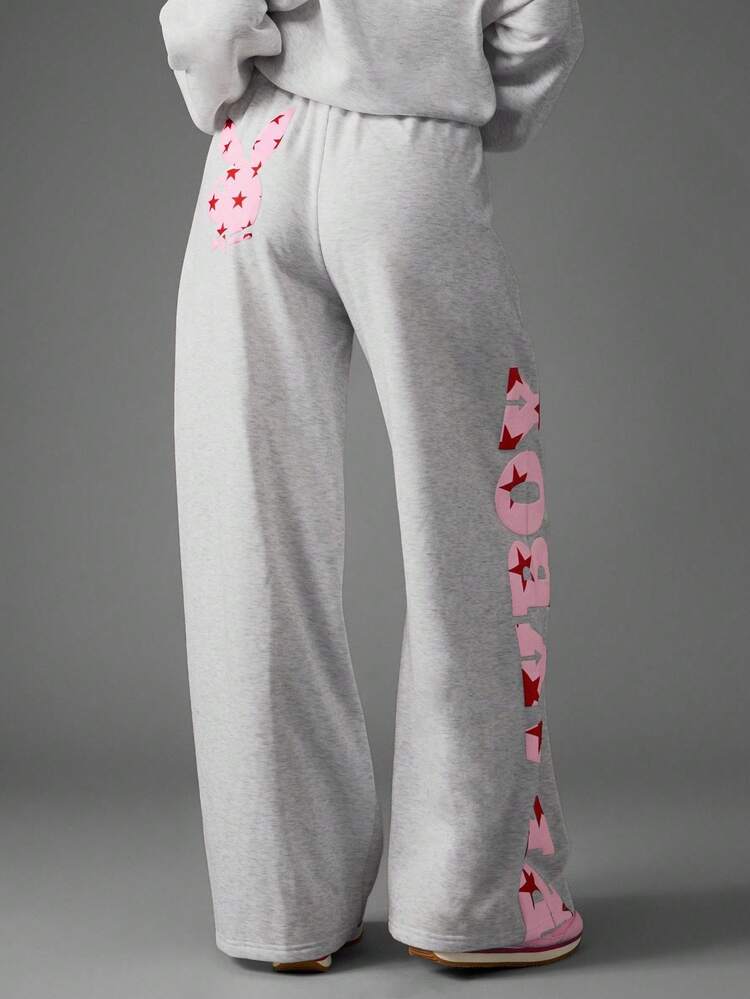 Missguided x Playboy Straight Leg Star Print Joggers