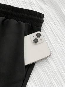 Manfinity NXTstreet 2 件套男士休闲翻领插肩袖衬衫和裤子套装，舒适服装 - 彩色 - 查看 7