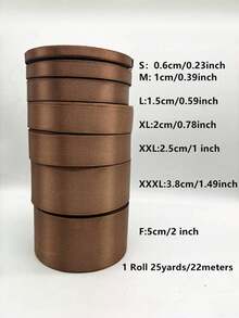Ruy băng satin màu nâu cà phê, 1 cuộn, vải polyester, ruy băng thủ công tự làm dùng để gói quà, trang trí đám cưới, nơ Giáng sinh, phụ kiện tóc, trang trí nhà cửa, đồ dùng thủ công, phụ kiện sổ lưu niệm. - Cà phê nâu - Xem 14