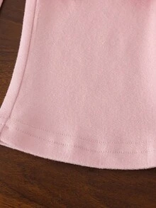 SHEIN Baby Girls' Fashion Hooded Long Sleeve Sweatshirt And Flared Pants Set Fall Winter