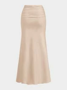 Opulessa Váy Maxi Đi Nghỉ Cho Nữ, Tiệc Gợi Cảm, Dạ Hội, Bữa Tối Bán Trang Trọng, Thu Đông, Váy Xếp Ly, Phong Cách Thường Ngày Cho Nữ, Buổi Hòa Nhạc, Tiệc Tùng, Câu Lạc Bộ, Đi Chơi, Đêm Hẹn Hò Tiệc Tùng Sang Trọng, Tiệc Tùng Sang Trọng, Tốt Nghiệp, Dạ Hội, Buổi Tối Sang Trọng Cho Nữ - Màu be - Xem 2