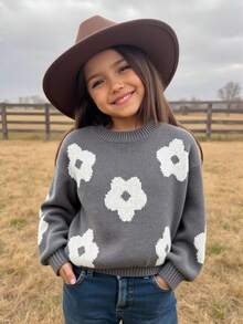 Emery Rose Kids Emery Rose Kids 秋冬少女碎花休闲毛衣
