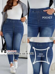 SHEIN CURVE+ Quần jean bó màu trơn cạp chun, sờn rách thường ngày cỡ lớn cho nữ, Quần jean mùa đông cho nữ, Giữ ấm tốt hơn, Quần denim mùa thu, Quần denim mùa thu và mùa đông, Quần denim dày, Quần denim giữ nhiệt, Vải chải giữ nhiệt, Mùa thu, Mùa thu cho nữ, Mùa đông, Mùa thu ấm áp thoải mái, Du lịch, Đi làm, Tiệc tùng, Kỳ nghỉ, Phong cách Old Money, Mua sắm, Tiệc tối, Thanh lịch, Tiệc tùng, Hẹn hò, Mùa đông, Mùa thu, Mùa thu, Halloween, Giáng sinh, Năm mới, Lễ tạ ơn, Tiệc tùng, Quần denim bó cạp chun cho nữ, Vừa vặn với túi, Đa năng, Đường cong cho nữ, Quần denim bó màu xanh co giãn cỡ lớn Quần jean mùa đông cho nữ Quần jean mùa đông cho nữ Quần jean bó co giãn Quần denim cạp cao có gấu cong cho nữ, Mùa thu cho nữ, Quần jeans bó màu xanh co giãn, Mùa thu, Quần jeans bó rách cỡ lớn cho nữ, Thời trang mùa thu, Giáng sinh, Halloween - Màu xanh lam - Xem 1