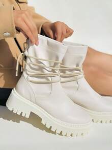Women Ankle Boots & Booties - White - View 3