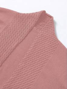 Manfinity Homme Men's Solid Color Minimalist Casual Long Sleeve Sweater, For Fall Winter - Pink - View 3