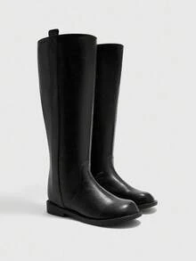 CUCCOO BIZCHIC 女士时尚白色可爱珍珠平底踝靴 - 黑色 - 查看 6