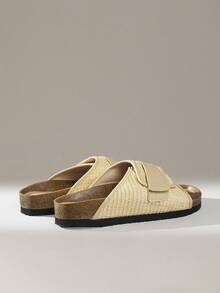 Solecia Zapatos de mujer con suela gruesa tipo mule, mocasines casuales para primavera y otoño - Caqui - Ver 4