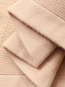 DAZY Women's Casual Ruffle Hem Splice Fitted Pullover Sweater, Solid Color Metal Button Decor, Suitable For Wedding, Party, Autumn/Winter