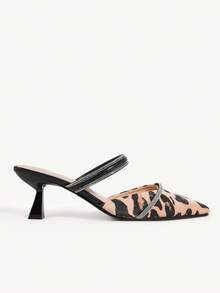 CUCCOO CHICEST Giày cao gót mũi nhọn họa tiết da báo đính đá thời trang thanh lịch gợi cảm thoải mái bằng da báo màu nâu cho nữ, thích hợp cho tiệc trà chiều, hẹn hò, tiệc thời trang, trang phục thanh lịch, dịp trang trọng, quán bar, hộp đêm, Halloween, Giáng sinh, lễ tạ ơn, năm mới - màu nâu - Xem 6