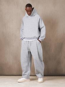 SUMWON Raglan Sleeve Hoodie With Drawstring Pocket - Grey - View 4