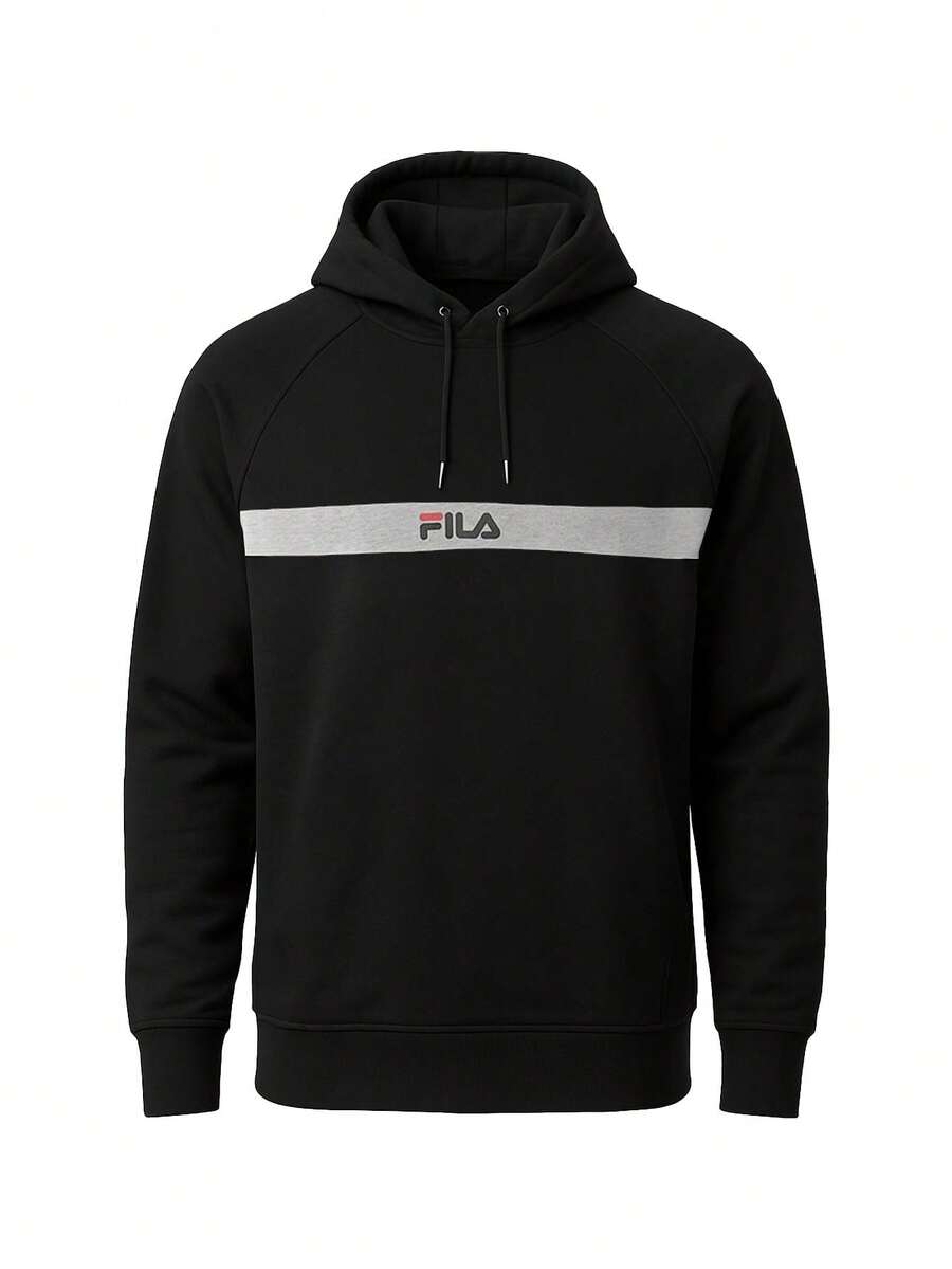 FILA Men's Pullover Hoodies Black - Black Iris - View 1
